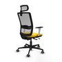 PIQUERAS Y CRESPO Silla de oficina Haches Sincro/Traslack Amarillo y Gris