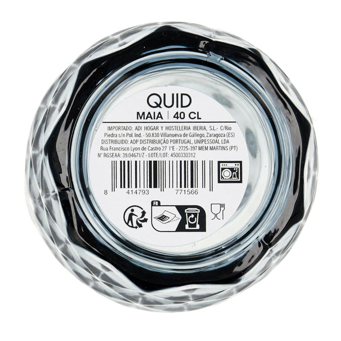 Vaso Alto Vidrio Maia Quid 40 cL (6 Unidades)