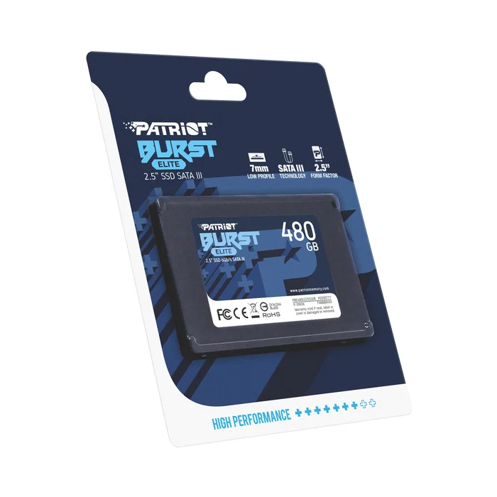 Patriot Burst Elite SSD de 480 GB 2.5" SATA III - Lectura 450 MB/s, Escritura 320 MB/s para PC y Portátil Patriot Burst Elite SSD de 480 GB 2.5" SATA III - Lectura 450 MB/s, Escritura 320 MB/s para PC y Portátil