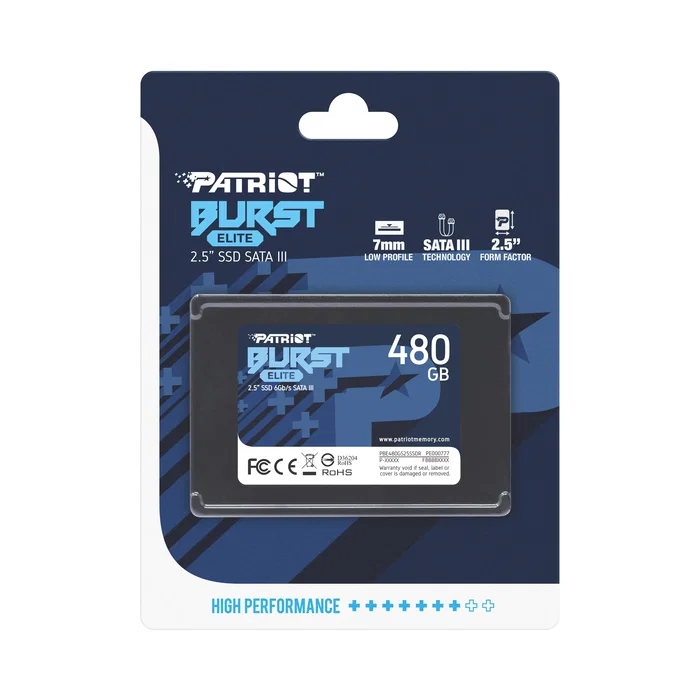 Patriot Burst Elite SSD de 480 GB 2.5" SATA III - Lectura 450 MB/s, Escritura 320 MB/s para PC y Portátil Patriot Burst Elite SSD de 480 GB 2.5" SATA III - Lectura 450 MB/s, Escritura 320 MB/s para PC y Portátil