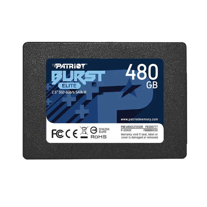 Patriot Burst Elite SSD de 480 GB 2.5" SATA III - Lectura 450 MB/s, Escritura 320 MB/s para PC y Portátil Patriot Burst Elite SSD de 480 GB 2.5" SATA III - Lectura 450 MB/s, Escritura 320 MB/s para PC y Portátil