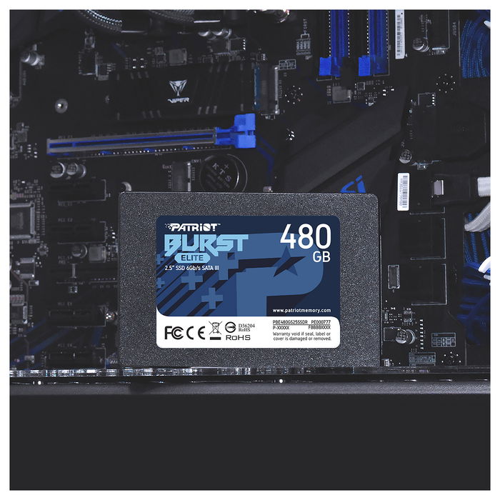 Patriot Burst Elite 480GB SSD SATA3 2.5" - 450 MB/s Lectura, 320 MB/s Escritura, PE777 - Para PC/Portátil
