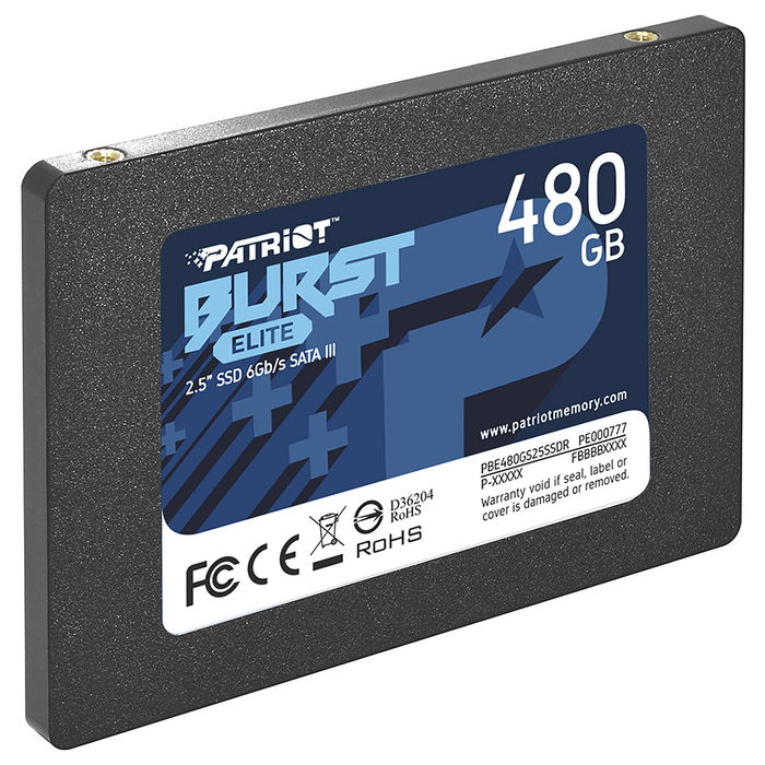 Patriot Burst Elite 480GB SSD SATA3 2.5" - 450 MB/s Lectura, 320 MB/s Escritura, PE777 - Para PC/Portátil