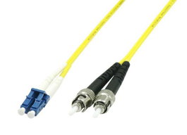 MicroConnect Cable de Fibra Óptica LC-ST Monomodo Dúplex OS2 Amarillo 2m
