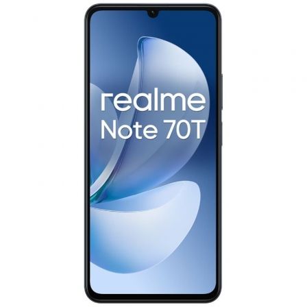 Realme Note 70T Smartphone 4GB RAM 256GB ROM Negro Obsidiana Pantalla 6.74" HD+ 90Hz Batería 6000 mAh Carga 15W IP54 Cámara IA Realme Note 70T Smartphone 4GB RAM 256GB ROM Negro Obsidiana Pantalla 6.74" HD+ 90Hz Batería 6000 mAh Carga 15W IP54 Cámara IA