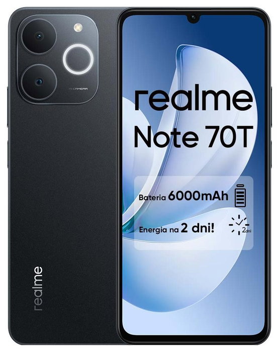 Realme Note 70T Negro Obsidiana 4GB 256GB