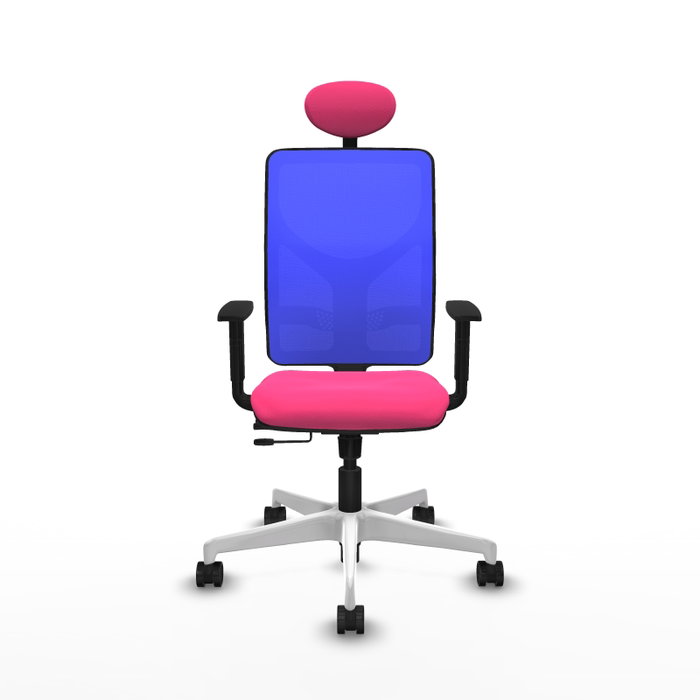PIQUERAS Y CRESPO Silla de oficina Motilla con mecanismo Sincro/Traslack Rosa y Azul