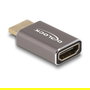 DeLOCK Adaptador HDMI Macho a Hembra, Stecker zu Buchse, 8K 60 Hz, Gris Metal
