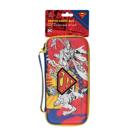 Blade Gaming SUPSWPB - Funda Protección Nintendo Switch, Bolsa Premium Superman, Maleta Transporte con Caja para 4 Juegos, Compatible con Switch, Lite y OLED
