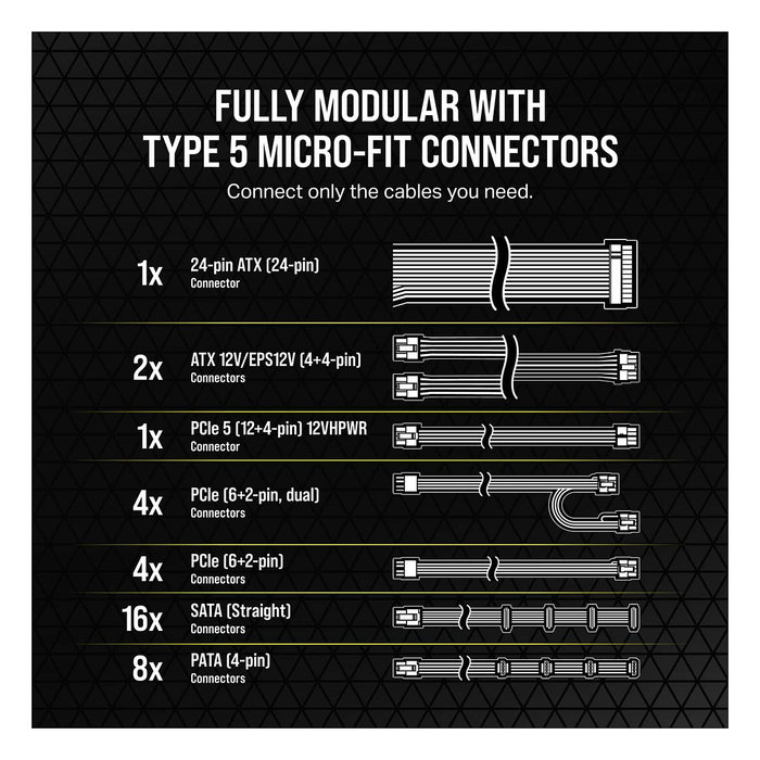 Corsair RM1200x SHIFT CP-9020254-EU Fuente de Alimentación 1200W 80 Plus Gold ATX 3.0 Totalmente Modular Corsair RM1200x SHIFT CP-9020254-EU Fuente de Alimentación 1200W 80 Plus Gold ATX 3.0 Totalmente Modular