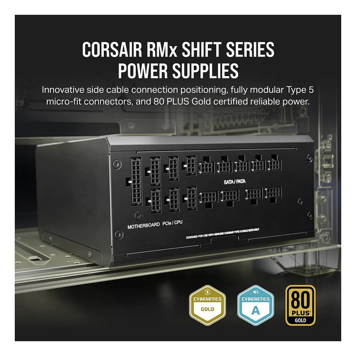 Corsair RM1200x SHIFT CP-9020254-EU Fuente de Alimentación 1200W 80 Plus Gold ATX 3.0 Totalmente Modular Corsair RM1200x SHIFT CP-9020254-EU Fuente de Alimentación 1200W 80 Plus Gold ATX 3.0 Totalmente Modular