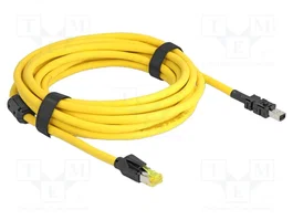 DeLOCK Cable de red Cat6 RJ45 a terminal de bloque de 8 pines 5 m amarillo