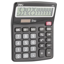 Deli Calculadora de sobremesa E1210 12 dígitos negro