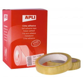Apli Cinta Adhesiva Transparente Rollo 19 mm x 66M Pack 8 Ud
