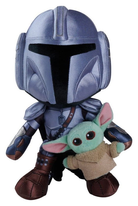 Simba Peluche Star Wars Mandalorian con Mini Grogu 25 cm