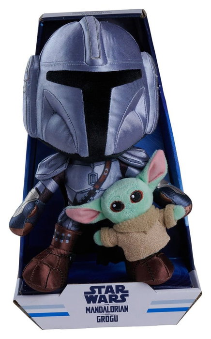Simba Peluche Star Wars Mandalorian con Mini Grogu 25 cm