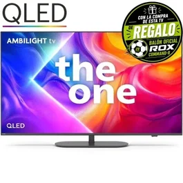 Philips 43PUS9010/12 Televisor 43" QLED 4K UHD Smart TV Ambilight 3 Lados, Titan OS, Procesador P5, 144Hz VRR, HDMI 2.1, Dolby Vision Atmos, DTS:X, Gaming, WiFi