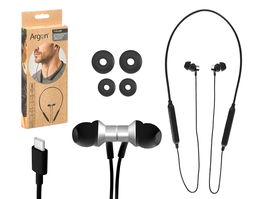 Argon Auriculares Bluetooth Deportivos Negro 9.5x21.5x1 cm (Set de 12)