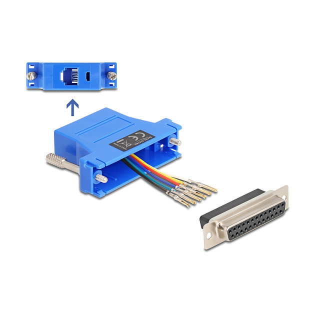 DeLOCK 67100 Kit de montaje D-Sub 25 hembra a RJ12 hembra Azul DeLOCK 67100 Kit de montaje D-Sub 25 hembra a RJ12 hembra Azul
