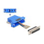DeLOCK 67100 Kit de montaje D-Sub 25 hembra a RJ12 hembra Azul