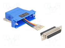 DeLOCK 67100 Adaptador D-Sub 25 hembra a RJ12 hembra Azul