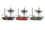 DKD Home Decor Barco de Madera 16x5x16 Surtido de 3 Colores