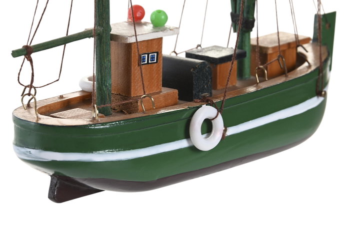 DKD Home Decor Barco de Madera 16x5x16 Surtido de 3 Colores