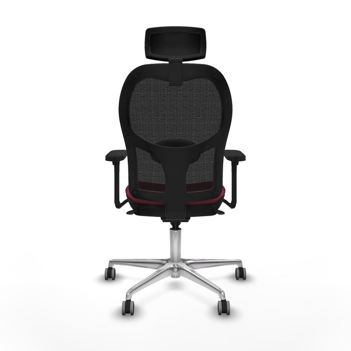 PIQUERAS Y CRESPO Silla de oficina Jorquera con mecanismo Sincro, Tela Granate y Malla Negra PIQUERAS Y CRESPO Silla de oficina Jorquera con mecanismo Sincro, Tela Granate y Malla Negra