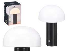 Giftdecor Lámpara de Sobremesa Negra de Plástico ABS, Dimensiones 14.5 x 22 x 14.5 cm (Set de 8)