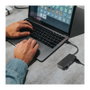LogiLink UA0396 Hub USB 3.2 Gen 1 de 4 Puertos con Cable Negro 0.15m - Transferencia 5 Gbps, ABS, Compatible con Windows, Mac, Linux, Android, ChromeOS