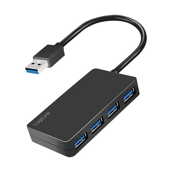 LogiLink UA0396 Hub USB 3.2 Gen 1 de 4 Puertos con Cable Negro 0.15m - Transferencia 5 Gbps, ABS, Compatible con Windows, Mac, Linux, Android, ChromeOS LogiLink UA0396 Hub USB 3.2 Gen 1 de 4 Puertos con Cable Negro 0.15m - Transferencia 5 Gbps, ABS, Compatible con Windows, Mac, Linux, Android, ChromeOS