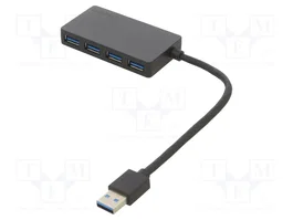 LogiLink Hub USB 3.2 Gen 1 de 4 puertos UA0396, Negro
