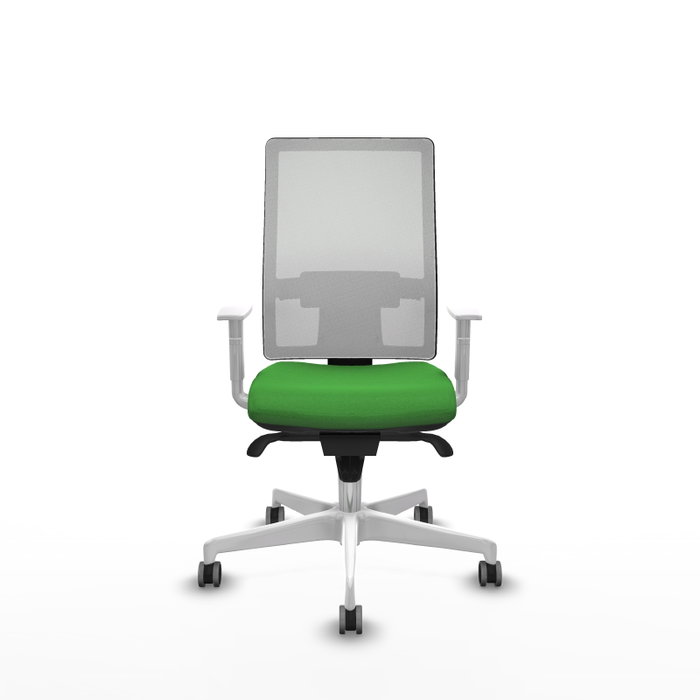 PIQUERAS Y CRESPO Silla de oficina Horna Verde con Respaldo Blanco