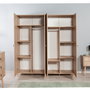 Hanah Home İmaj-121 Armario Roble Sonoma 180x192x52 cm Tablero de Partículas Melamina Diseño Moderno Elegante Amplio Almacenamiento