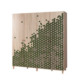 Hanah Home İmaj-121 Armario Roble Sonoma 180x192x52 cm Tablero de Partículas Melamina Diseño Moderno Elegante Amplio Almacenamiento