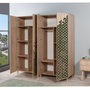 Hanah Home İmaj-121 Armario Roble Sonoma 180x192x52 cm Tablero de Partículas Melamina Diseño Moderno Elegante Amplio Almacenamiento