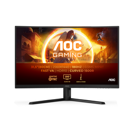 AOC CQ32G4VE - Monitor Curvo Gaming VA QHD 165Hz 1ms FreeSync Premium 1500R (31.5", Negro)