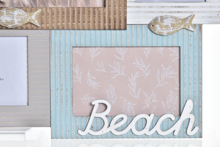 DKD Home Decor Marco Multifoto Madera y Cristal Beach DKD Home Decor Marco Multifoto Madera y Cristal Beach