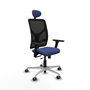 PIQUERAS Y CRESPO Silla de oficina Motilla con mecanismo Sincro/Traslack Azul marino y Negro