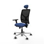 PIQUERAS Y CRESPO Silla de oficina Motilla con mecanismo Sincro/Traslack Azul marino y Negro