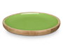 Giftdecor Plato Madera Mango Verde 25 cm (Set de 12)