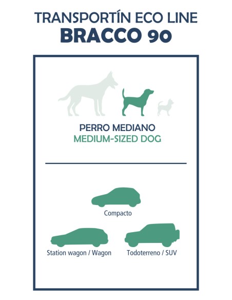 Nayeco Transportin Ecoline Bracco 90 88x51x58 cm Mascotas Resistente Ventilado Cierre Seguro Nayeco Transportin Ecoline Bracco 90 88x51x58 cm Mascotas Resistente Ventilado Cierre Seguro