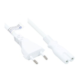 GoodConnections Cable de alimentación C7/Euro 8 Blanco 3m