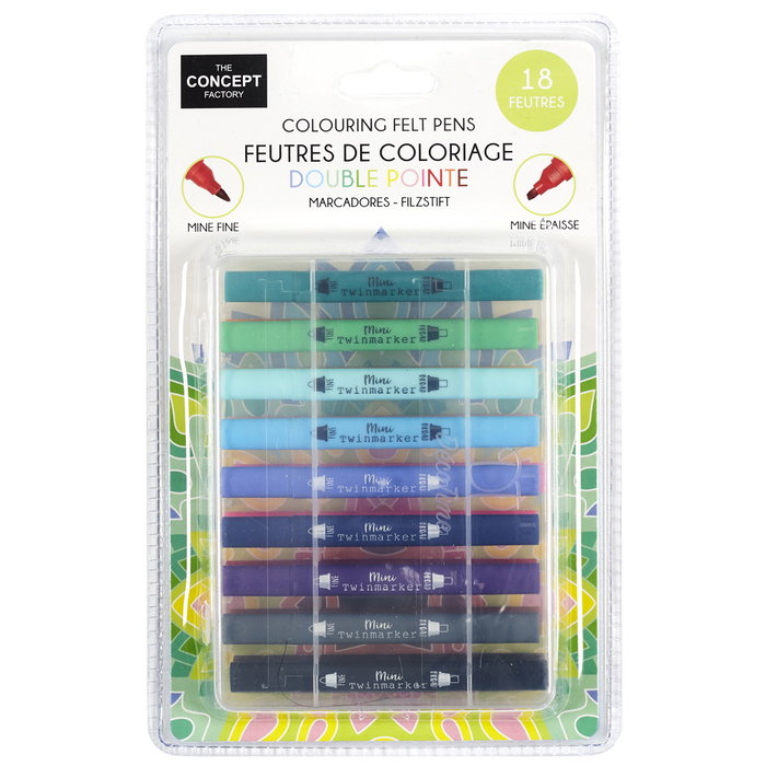 The Concept Factory Caja 18 Rotulador Doble Punta