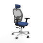 PIQUERAS Y CRESPO Silla de oficina Jorquera con mecanismo Sincro/Traslack Azul marino y Gris