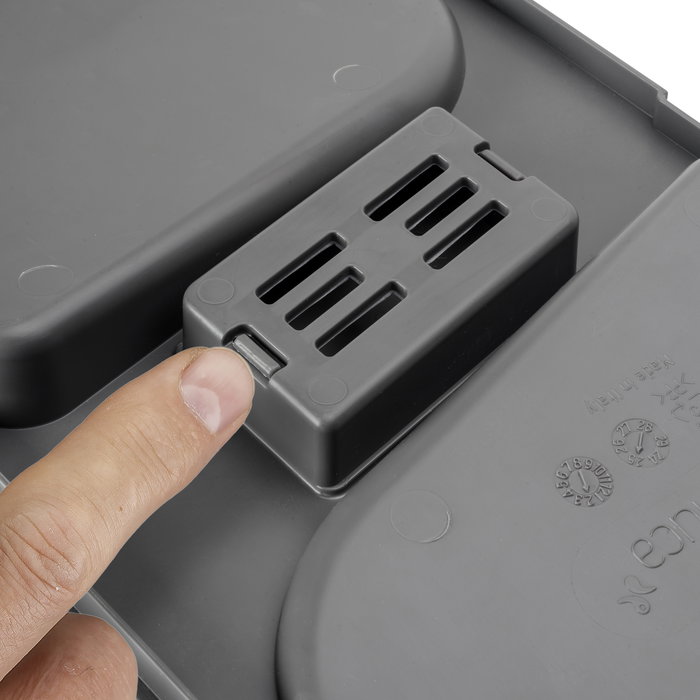 Emuca Lote de 5 pastillas antiolores para tapa de contenedor Recycle, Olor cítrico, Plástico