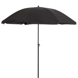 Outfit Sombrilla de Playa Negra, Diámetro 180 cm, Protección UV50, Tela Poliéster 190T, Varilla de Metal