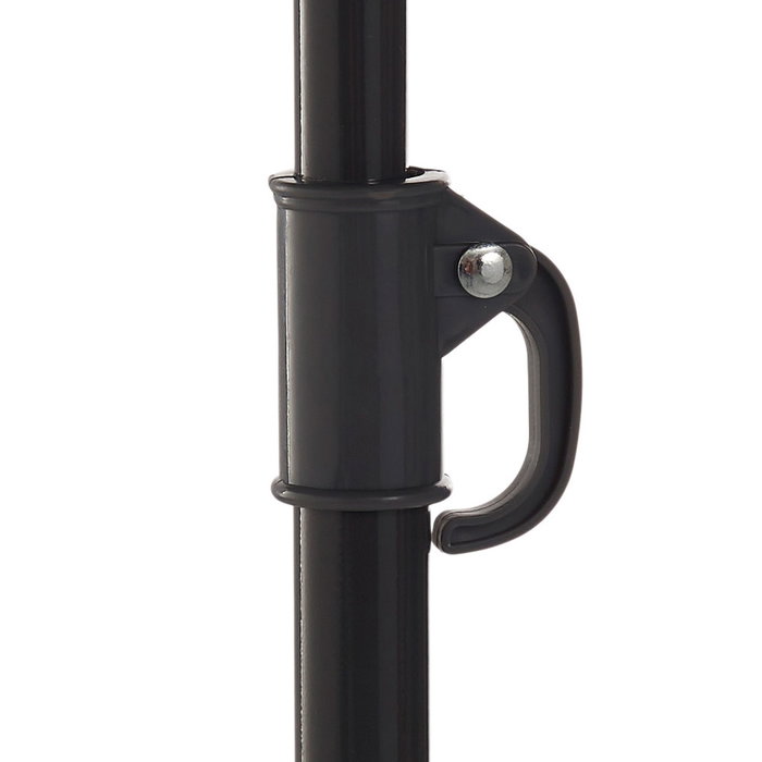 Outfit Sombrilla de Playa Negra, Diámetro 180 cm, Protección UV50, Tela Poliéster 190T, Varilla de Metal