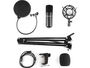 Sandberg Streamer USB Microphone Kit Micrófono de streaming con filtro, protector antiviento y brazo ajustable para PC