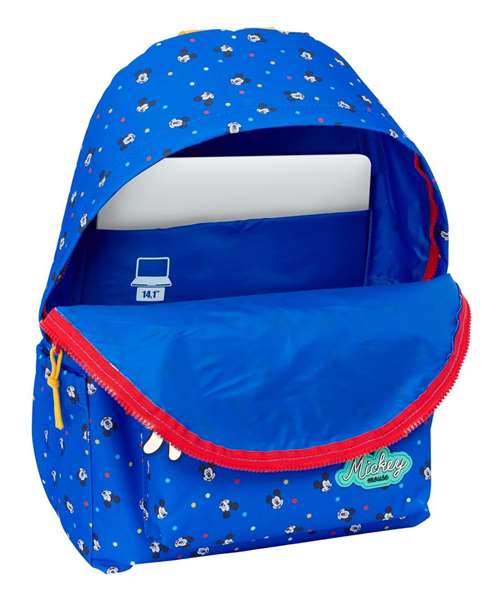 Mochila Escolar Mickey Mouse Clubhouse Good day Azul 31 x 43 x 13 cm